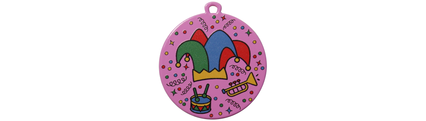 PACK OF 100 BULK BUY 50MM PINK MEDALS / LOGO & RIBBON WITH DIRECT PRINT LOGO **AMAZING VALUE**